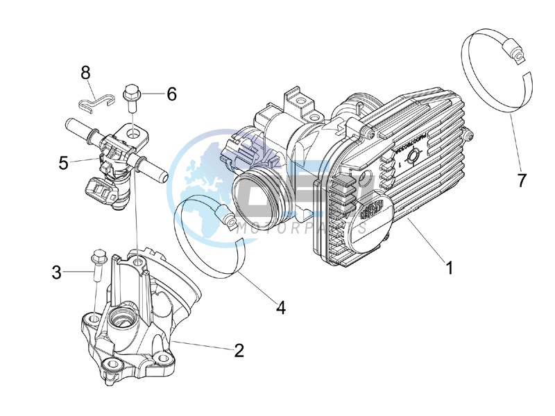 Throttle body - Injector - Union pipe