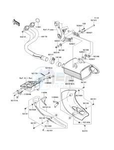 KLE 650 A [VERSYS] (9F-9F) A9F drawing MUFFLER-- S- -