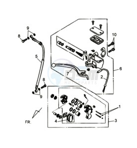 SYMPLY 150 drawing BRAKE CALIPER FOR / BRAKE LEVER CPL