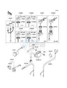 KVF360 4x4 KVF360A8F EU GB drawing Ignition Switch