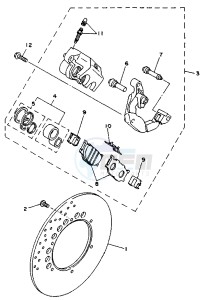 XV VIRAGO 535 drawing FRONT BRAKE CALIPER