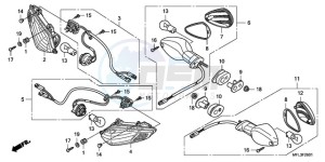 CBR1000RA9 France - (F / ABS CMF) drawing WINKER (CBR1000RR9,A/RA9, A)