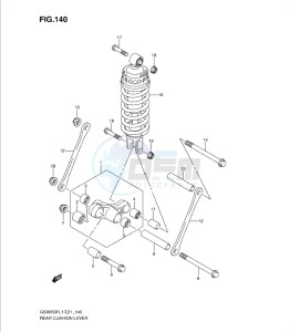 GSXF650 drawing REAR CUSHION LEVER (GSX650FL1 E21)