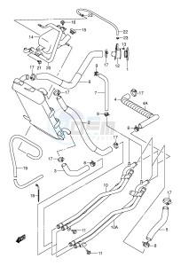 AN400 (E2) Burgman drawing RADIATOR HOSE