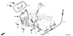 TRX500FPED TRX500FPE ED drawing SELECT LEVER