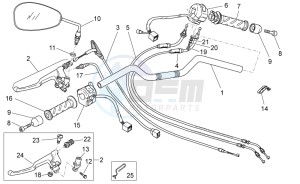 V7 II Special ABS 750 drawing Handlebar - Controls