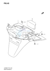 UH200G BURGMAN EU drawing REAR FENDER