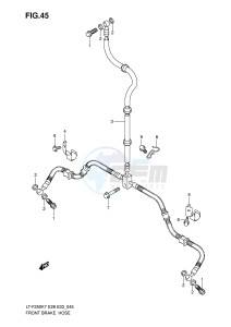 LT-F250 (E28-E33) drawing FRONT BRAKE HOSE