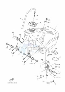 YZ250 (BCRD) drawing FUEL TANK