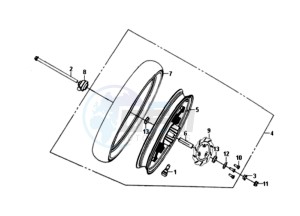 SYMPHONY SR 50 L6 drawing FRONT WHEEL