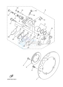 MT-09 TRACER MT09TRA TRACER 900 (2SCC 2SCD) drawing REAR BRAKE CALIPER