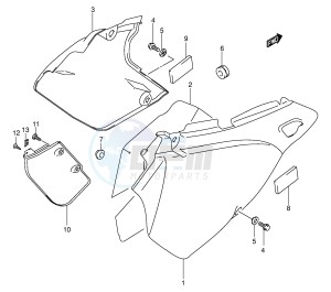 DR-Z400 (E1) drawing FRAME COVER (MODEL K3 K4)