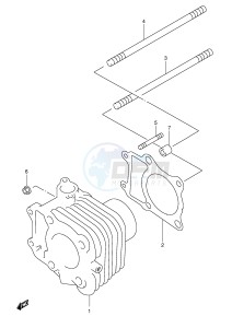 AN125 (E2) Burgman drawing CYLINDER