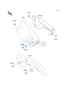 EN 500 C [VULCAN 500 LTD] (C6F-C9F) C9F drawing SIDE COVERS_CHAIN COVER