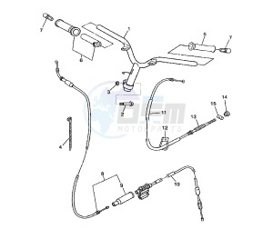 CS JOG R 50 drawing STEERING HANDLE AND CABLE