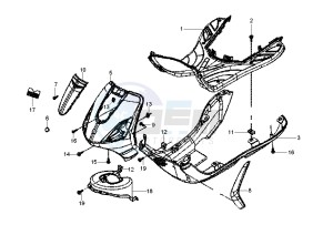 Fly 150 drawing Front body