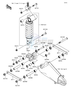 NINJA ZX-6R ABS ZX636FGFA GB XX (EU ME A(FRICA) drawing Suspension/Shock Absorber