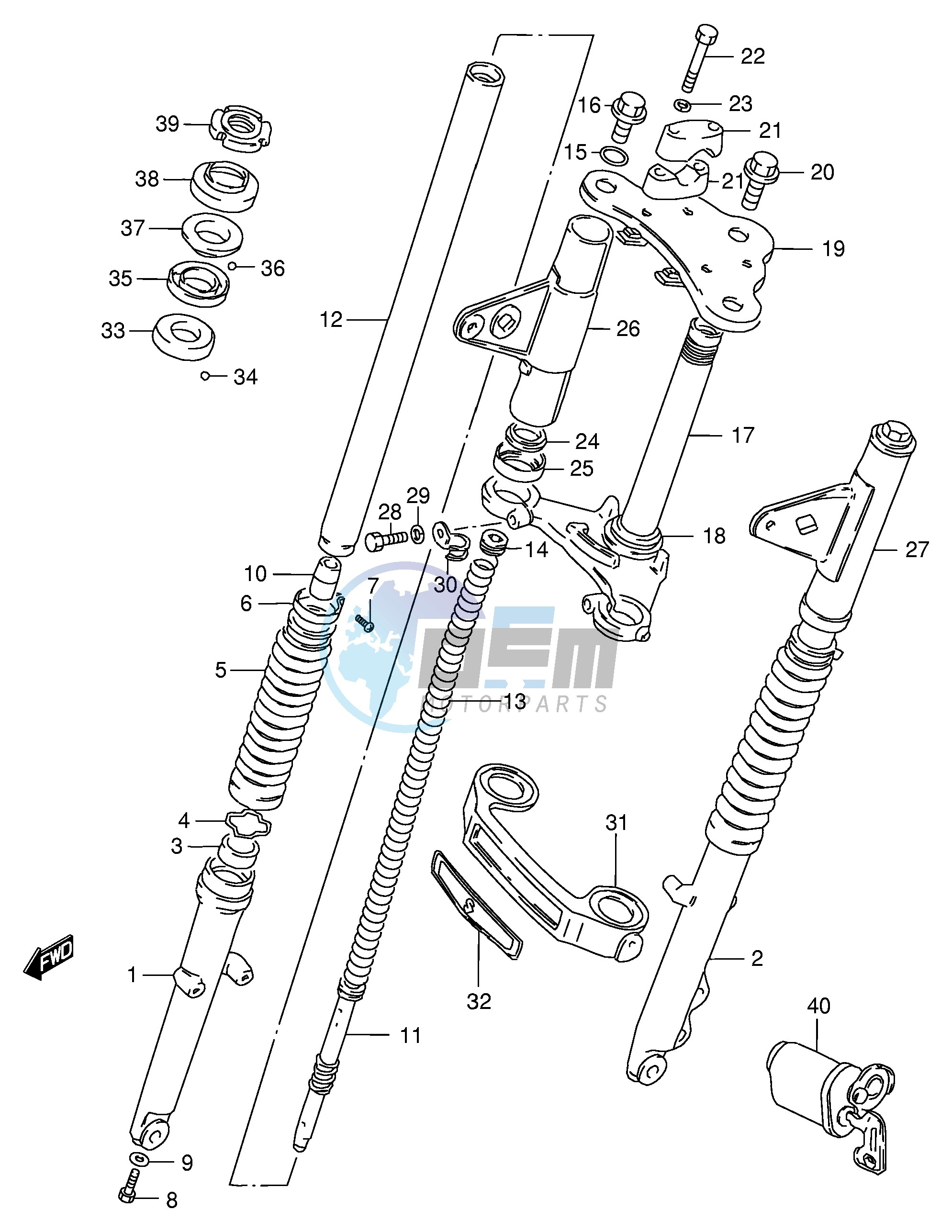 FRONT FORK (GS125EZ E17)