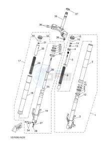 YZF-R125 R125 (5D7R 5D7R 5D7R) drawing FRONT FORK