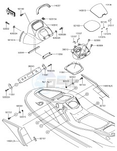 JET SKI STX-15F JT1500AJF EU drawing Hull Middle Fittings