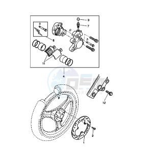 YH WHY 50 drawing FRONT BRAKE CALIPER