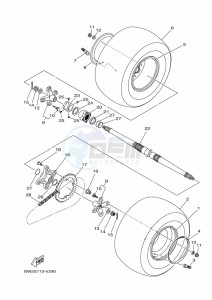 YFZ450R (BW2V) drawing REAR WHEEL