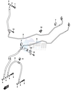 DL1000A drawing FRONT BRAKE HOSE