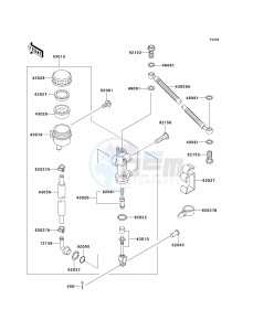 EX 250 F [NINJA 250R] (6F-7F) F6F drawing REAR MASTER CYLINDER