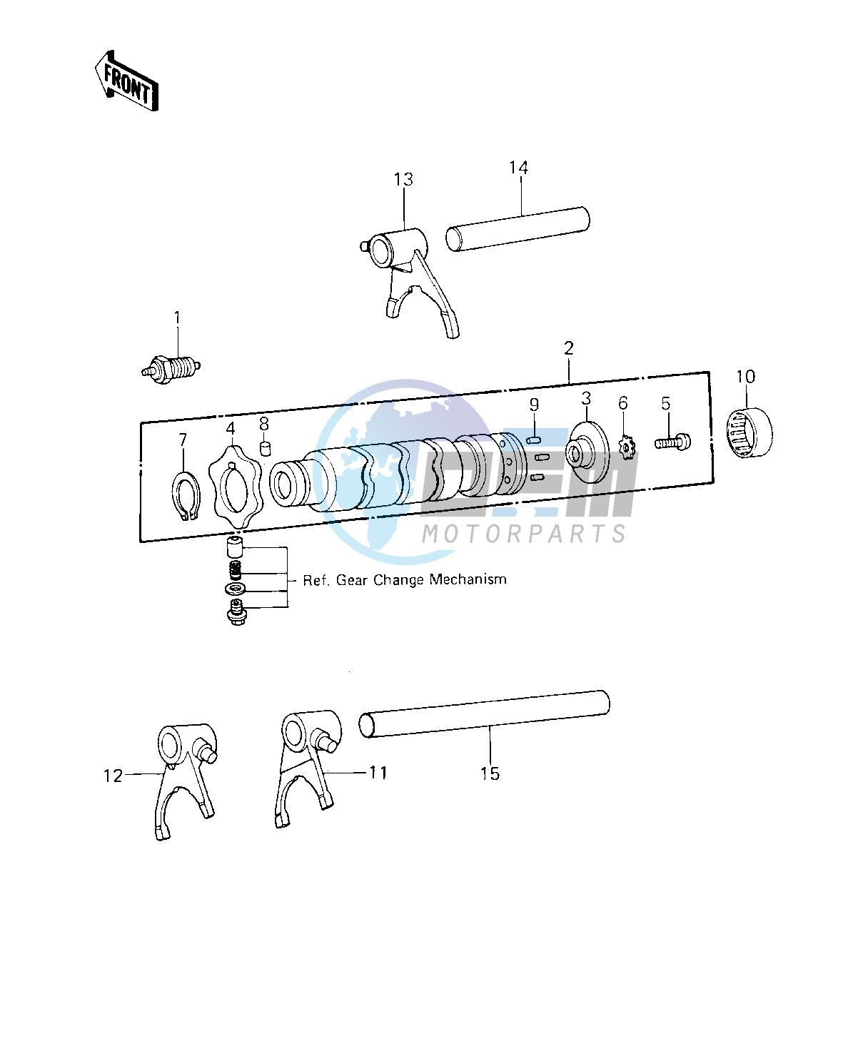 GEAR CHANGE DRUM & FORKS -- 80-81 A7_A8- -