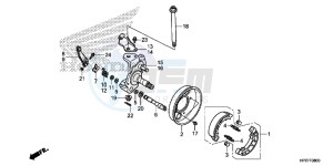 TRX90XH Europe Direct - (ED) drawing KNUCKLE/FRONT BRAKE PANEL