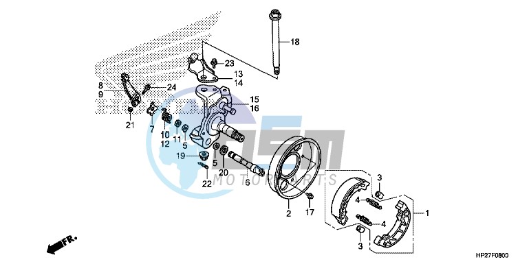 KNUCKLE/FRONT BRAKE PANEL