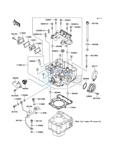 KLX250 KLX250SDF XX (EU ME A(FRICA) drawing Cylinder Head