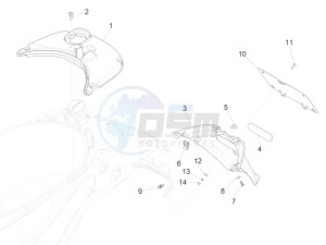 PRIMAVERA 150 4T 3V IGET ABS E4 (NAFTA) drawing Rear cover - Splash guard