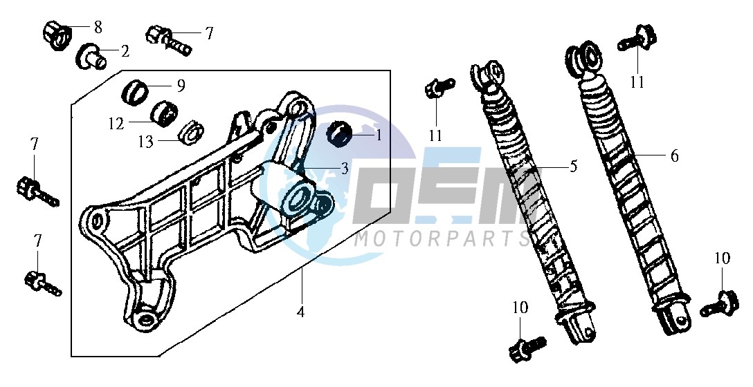 REAR SUSPENSION - REAR FORK