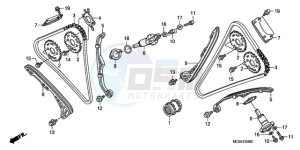 ST13009 UK - (E / MKH MME) drawing CAM CHAIN/TENSIONER