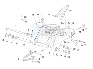 RSV4 1000 RR Racer Pack 2015 drawing Swing arm