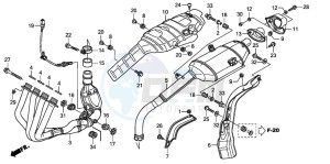 CBR600RR drawing EXHAUST MUFFLER