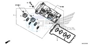 CB650FAJ CB650F 2ED drawing CYLINDER HEAD COVER