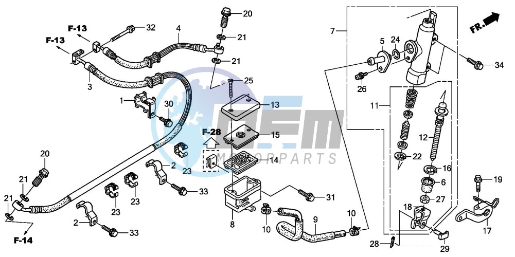 RR. BRAKE MASTER CYLINDER (ABS)