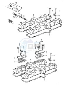 KZ 1000 A [KZ1000] (A3-A4) [KZ1000] drawing CYLINDER HEAD COVER -- 79-80 A3_A3A_A4- -