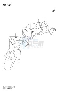 DL650 (E3) V-Strom drawing REAR FENDER (DL650AL1 E28)