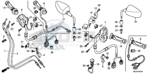 VFR1200XD Europe Direct - (ED) drawing SWITCH/CABLE/MIRROR (VFR1200XD/XDA/XDS)