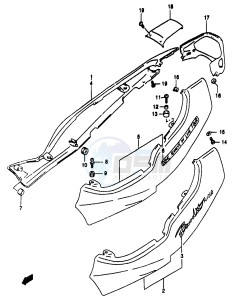 GSF1200A (E18) drawing FRAME COVER (GSF1200X SX)