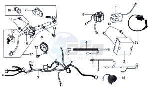 GTS 250 EURO3 drawing WIRING HARNASS - ELECTRONIC PARTS