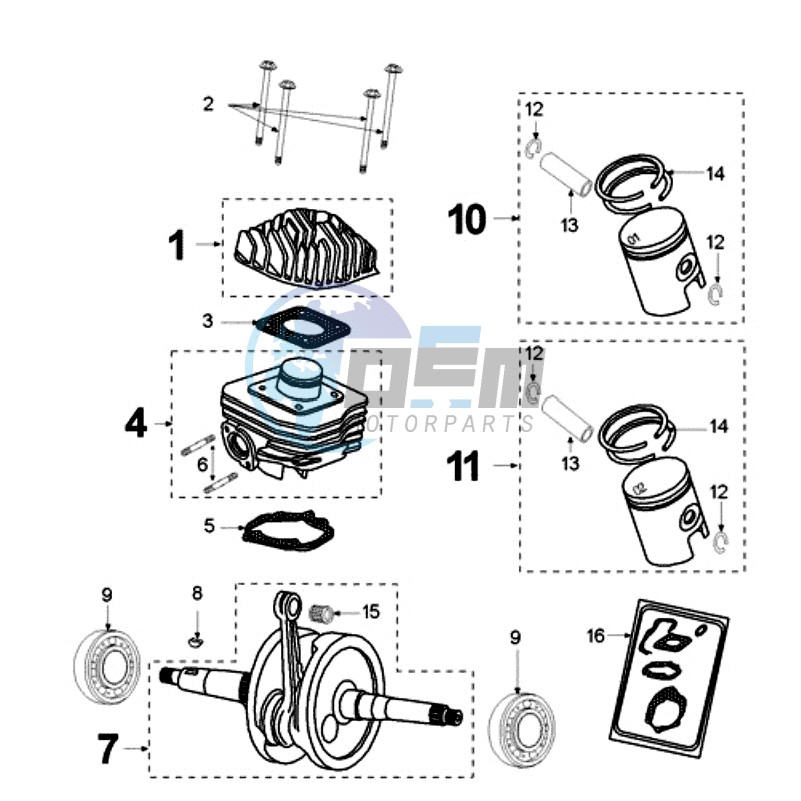 CRANKSHAFT AND CYLINDER