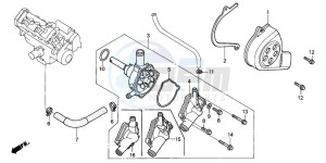 CBR600F drawing WATER PUMP