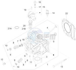 SUPER GTS 125 4T IE ABS-NOABS E3 (EMEA) drawing Head unit - Valve