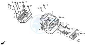 TRX200D FOURTRAX 200 drawing CYLINDER HEAD COVER