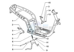 SKIPPER 125-150 drawing Frame - Central Stand