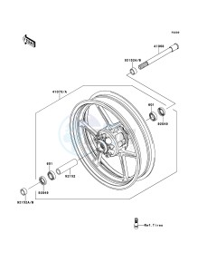 ER-6f ABS EX650DBF GB XX (EU ME A(FRICA) drawing Front Hub